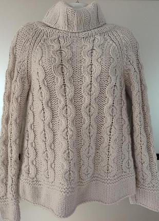 Вязаный бежевый мирр marks &amp; spencer,р.8, подойдут на м/л, без нюансов