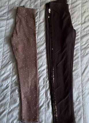 Лосины утепленные на флисе h&m. цена за комплект