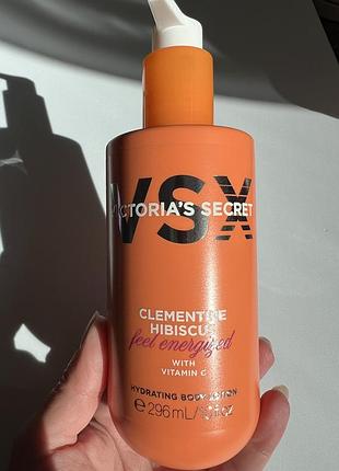 Крем для тіла victoria's secret, body care clementine hibiscus hydrating body lotion, clementine hibiscus