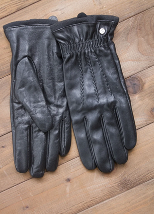 Перчатки.мужские зимние перчатки из натуральной кожи shust gloves сенсорные размер s9 фото