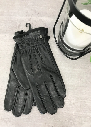Перчатки.мужские зимние перчатки из натуральной кожи shust gloves сенсорные размер s
