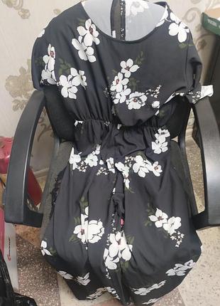 Шифоновый комбинезон с широкими брюками