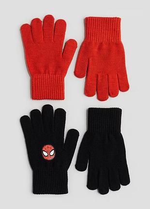 1-4 р 92-104 см h&m новые фирменные натуральные детские перчатки перчатки комплект spider-man