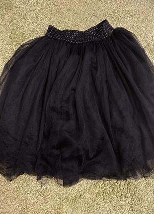 Чёрная фатиновая юбка