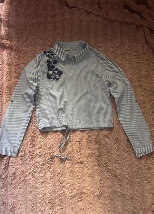 Сорочка, блуза топ смужка вишивка