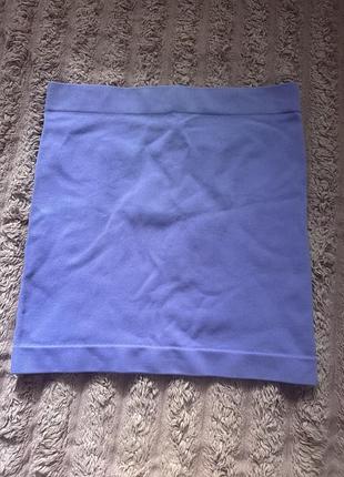 Спідниця міні стретч рубчик лаванда бузок