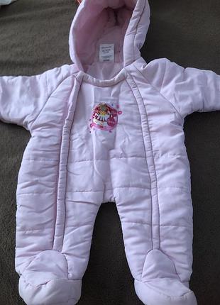 Комбінезон утеплений 0-3 місяців для дівчинки