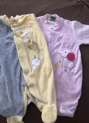 Чоловічки теплі велюр 1 місяців