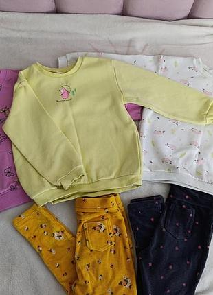Ціна за все. набір кофтинок / світшоти 110-116 розмір, штани в подарунок