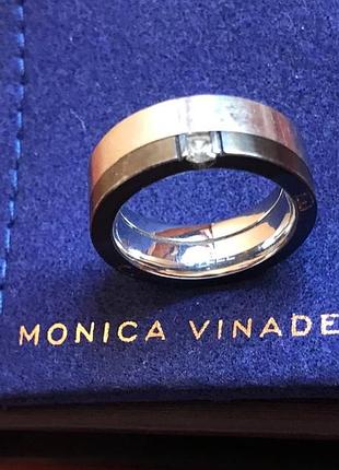 Fossil стальное кольцо с камнем