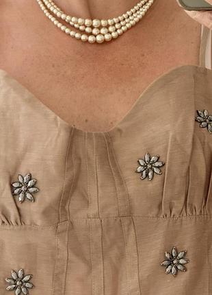 Вінтажне кольє, три ряди, перли, англія