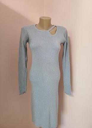 Тёплое платье рубчик 42/44 размер..