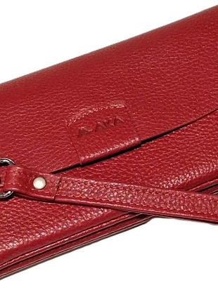 Гаманець шкіряний жіночий червоний aka deri 10*19*2 (туреччина)