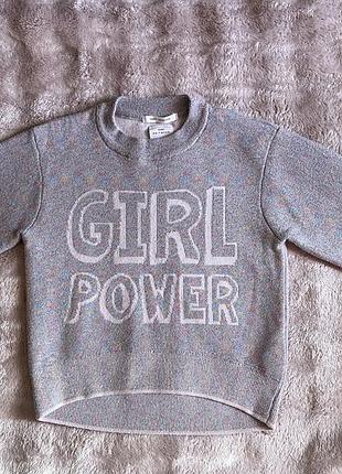 Свитер детский кофта реглан на девочку 5-6 лет.  110 размер