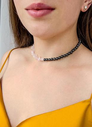 Гранітно-рожевий чокер