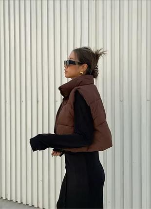 Жилет, жилетка дута, куртка коричнева zara