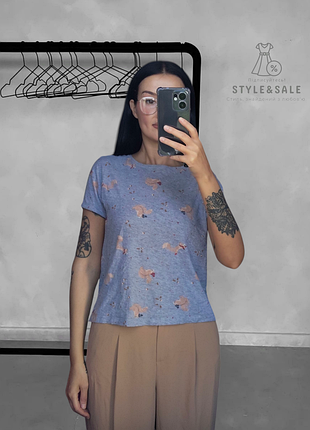 Домашняя пижамная средняя футболка с белочками m&amp;s