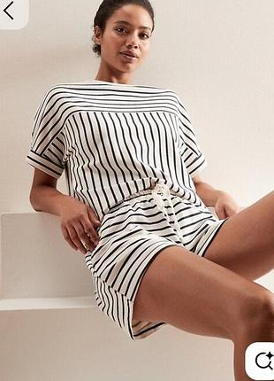 Блуза льняная в полоску