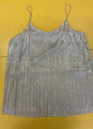 Золотиста майка-плісе