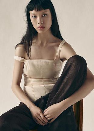 Корсетний топ-бюстʼє з наповнювачем zara