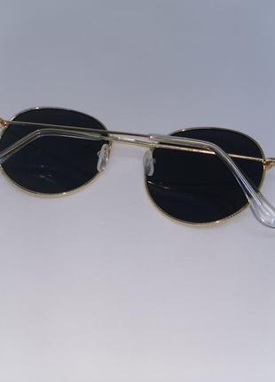 Очки солнцезащитные мужские, женские / унисекс чёрные в металлической оправе3 фото