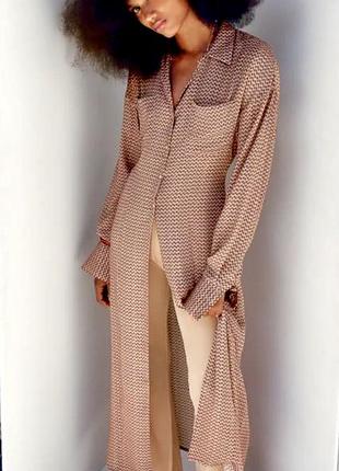 Сукня сорочка сатинова zara р.s/m