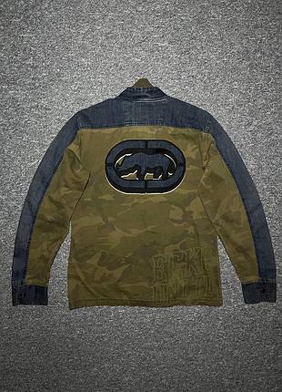 Мужская джинсовая куртка ecko unltd vintage camo jkt - big logo - l