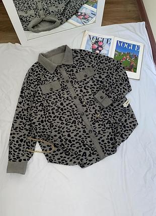 Рубашка у леопардовый принт