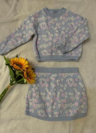 Костюм теплий в квіти