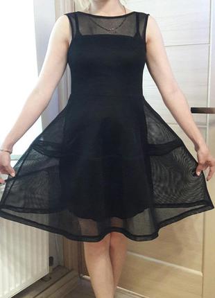 Платье сетка черное очень стильное2 фото