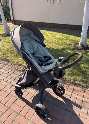 Коляска stokke xplory v6 limited 2 в 1, люлька, прогулка, шасі і багато всього