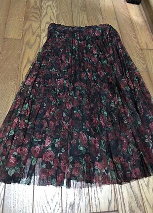Женская плиссированная юбка stradivarius