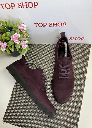 Шкіряні оригінальні кросівки ecco марсала бордо