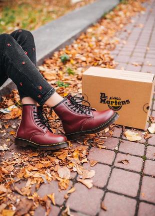 Черевики dr.martens 1460 “cherry red” ботинки2 фото