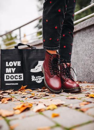 Черевики dr.martens 1460 “cherry red” ботинки5 фото