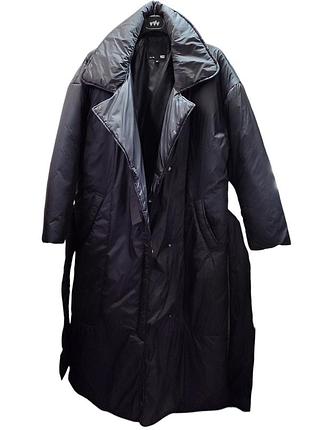 Довгий плащ халат тренч  "пуховик" еко