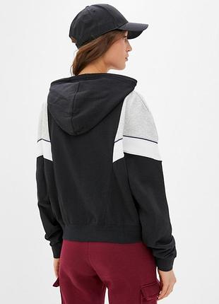 Женская спортивная кофта соп худи nike черно-белая с капюшоном l-xl 48-50 2