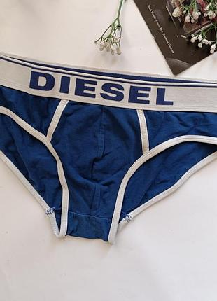 Сині труси чоловічі базові котонові diesel l л 12 40 48