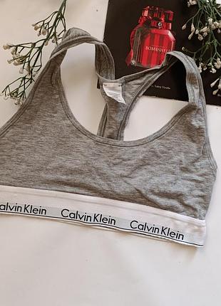 Топ спортивний базовий сірий топік котоновий calvin klein s c 70b 70c 70d 75a