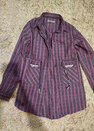 Теплая рубашка для девочки