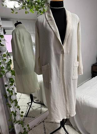 Вафельный халат без пояса.