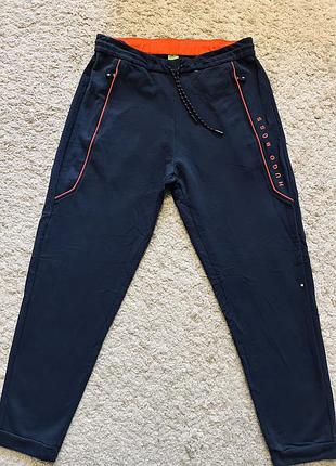 Брендовые спортивные штаны hugo boss оригинал хлопок большой размер xl,xxl длина 105 см