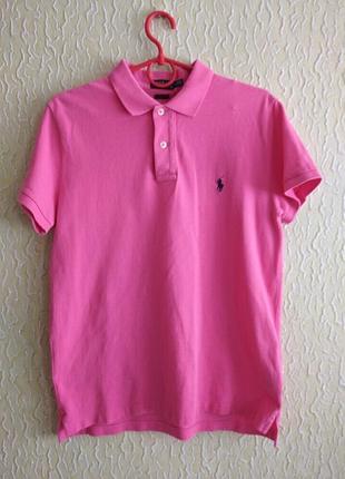 Рожева поло футболка унісекс, р.м , polo ralph lauren , вєтнам