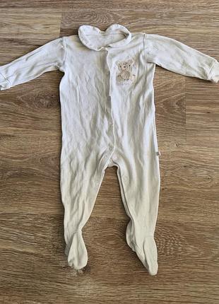 Гарні, котонові чоловічки, на дівчинку, так і на хлопчика підійде, так і на дівчинку, 6-9 місяців, від дорогого бренду: next.