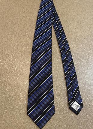 Галстук, краватка базових кольорів, фірмовий, шовковий