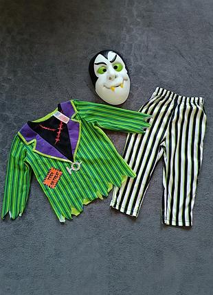 Карнавальный костюм дракула, вампир на вечеринку или хеллоуин для мальчика 2-3 года рост 92-98 см