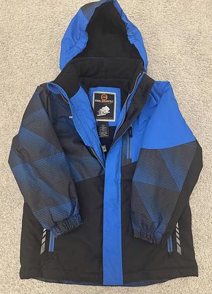 Зимова куртка для хлопчика, термо куртка на флісі 7-8 р