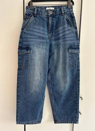 Новые джинсы cargo reserved, для девочки 10-11 лет