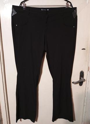 Супер-стрейч черные широкие брюки-джинсы? с карманами батал bonprix нитевичка