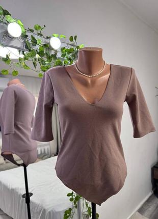 Трикотажное боди с коротким рукавом с утягивающим эффектом